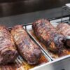 Rolled Beef Silverside in a metal pan